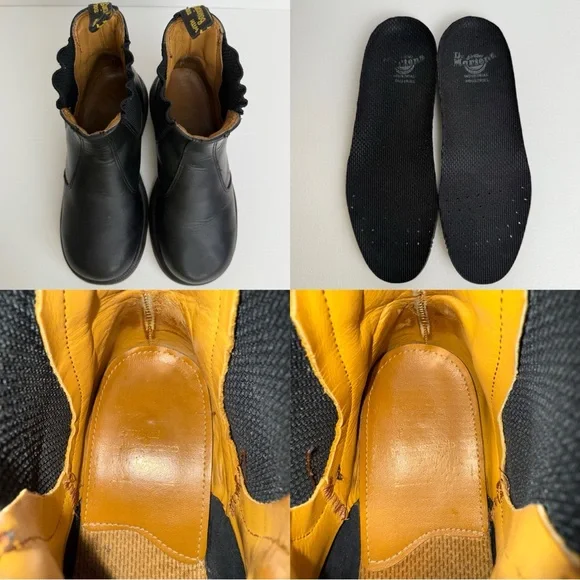 Vintage Dr. Martens 2976 Chelsea Black Greasy Chunky Club MIE Boots UK 4 - Picture 13 of 15